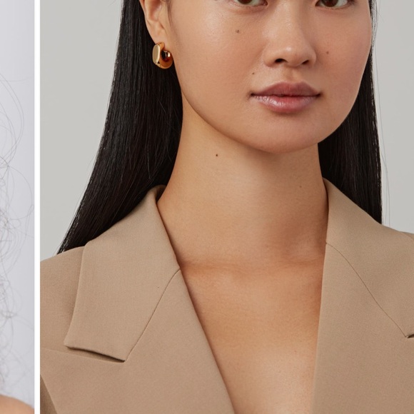 Jenny Bird Gold Medium Mila Hoop Earrings - Picture 3 of 7